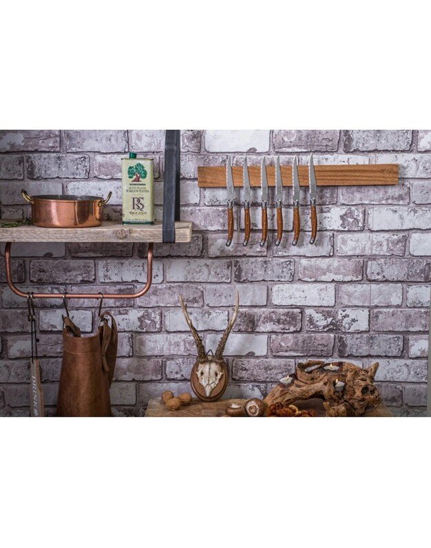 Magnetinis akacijos medienos peilių laikiklis - Style de Vie 1