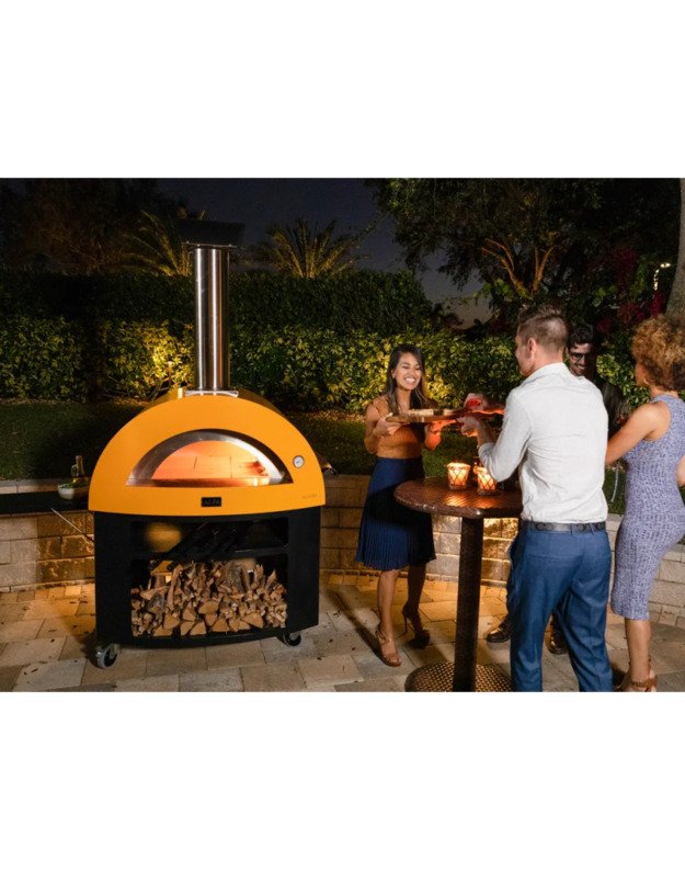 Hibridinė Picos Krosnis Alfa MODERNO 5 Pizze : Spalva - Fire Yellow