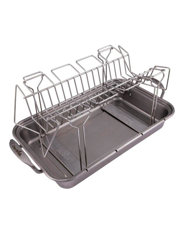 &Scaron;launelių ir &scaron;onkaulių laikiklis-universalios grotelės Char-Broil Grill+