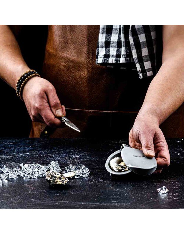 Austrių gliaudymo rinkinys Style De Vie Oyster set Olive wood 1