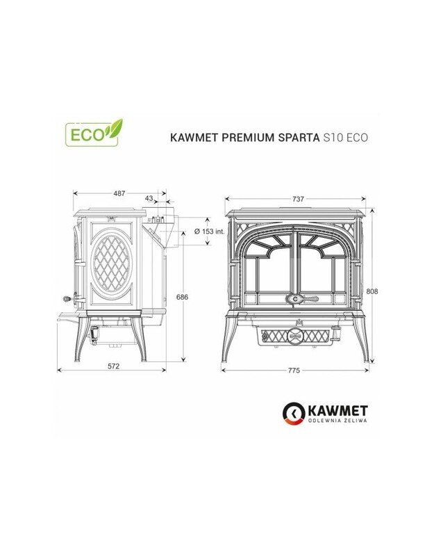 Ketaus krosnelė KAWMET Premium SPARTA S10 ECO