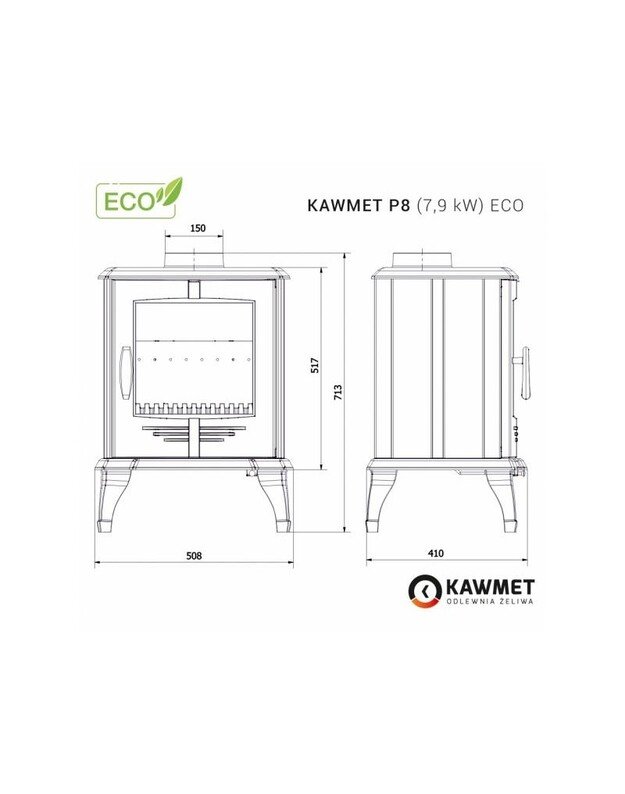 Ketaus krosnelė KAWMET P8 (7,9 kW) ECO