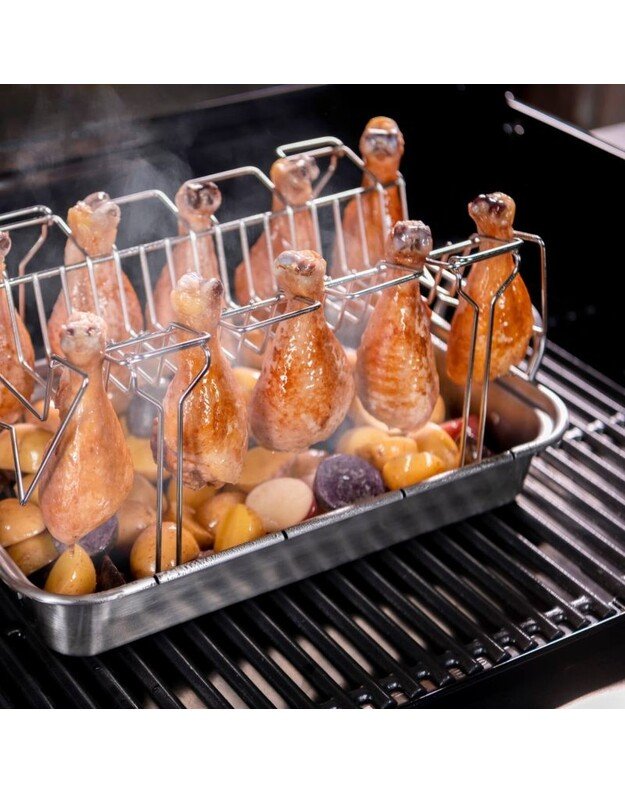 Šlaunelių ir šonkaulių laikiklis-universalios grotelės Char-Broil Grill+