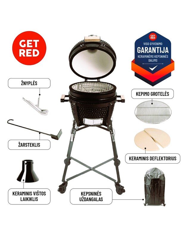 Kamado GET RED 16`/40cm