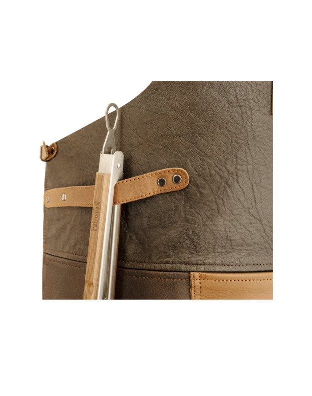 Odinė prijuostė Petromax Buff su kryžminiais nugaros diržais 3