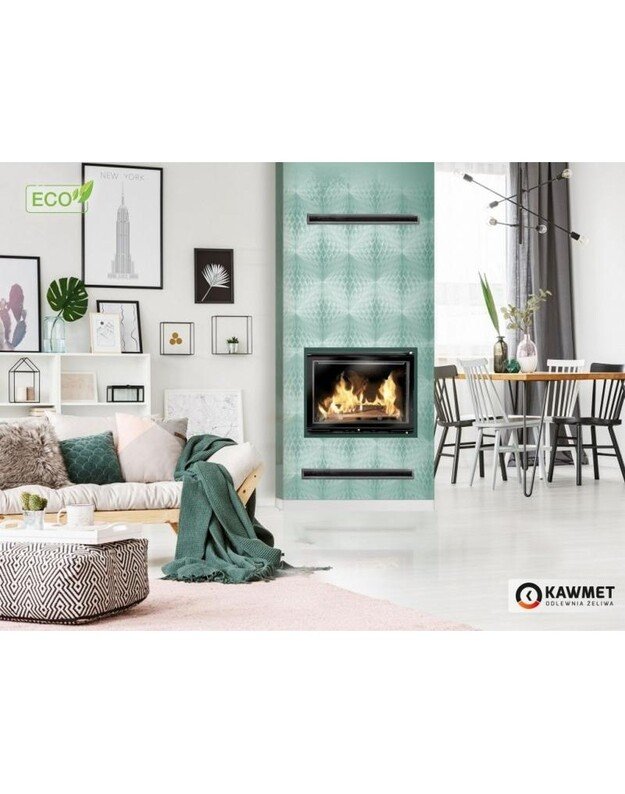 Ketaus įdėklas židiniui KAWMET W17 Decor 12,3 kW ECO