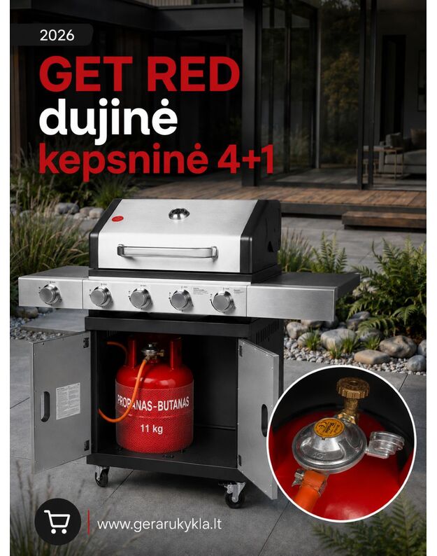 Dujinė kepsninė GET RED 4+1