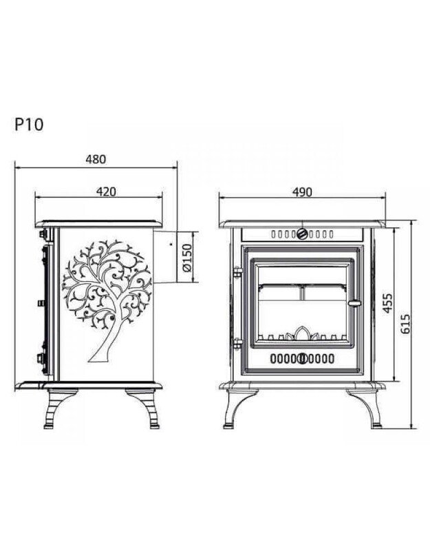 Ketaus krosnelė KAWMET P10 6.8 kW ECO