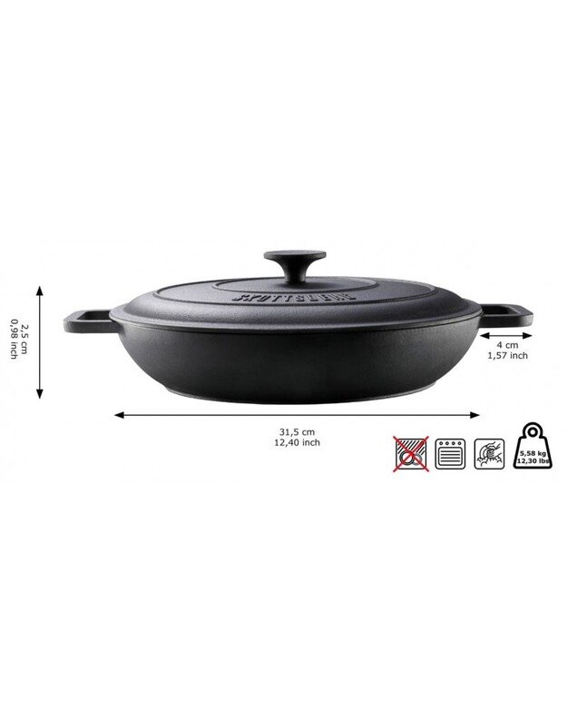 Ketaus puodas su dangčiu Skottsberg skillet 3l