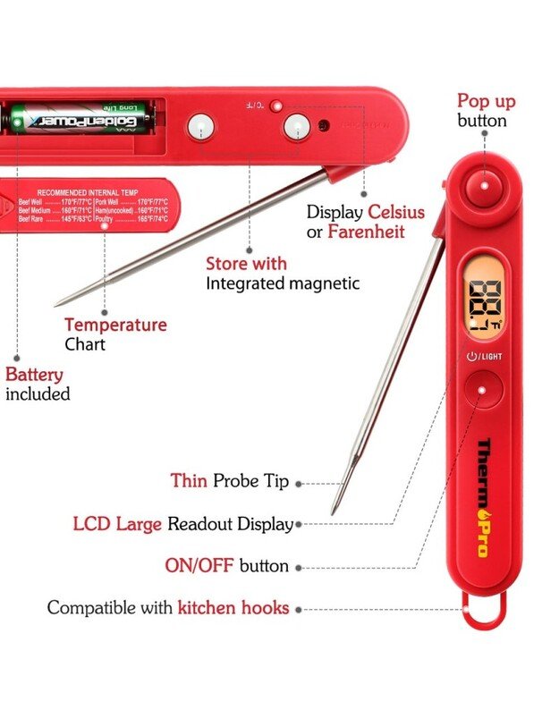 Skaitmeninis momentinis maisto termometras ThermoPro TP-03