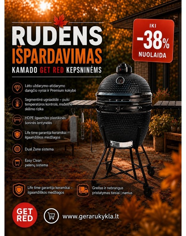 Kamado GET RED 24 (60cm) kepsninė