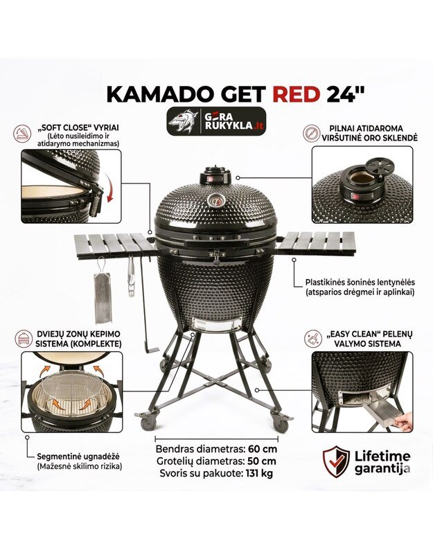 Kamado GET RED 24`/60cm 1