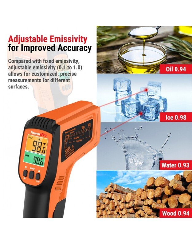 Lazerinis termometras ThermoPro TP450W