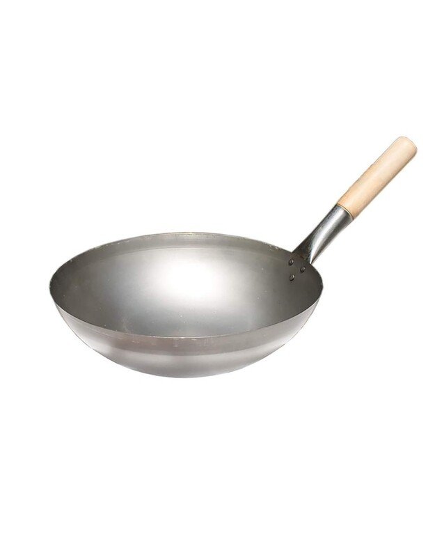 Klasikinė kinietiško stiliaus wok keptuvė 30cm