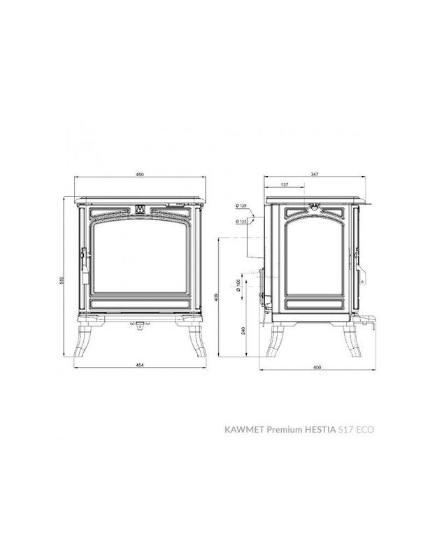 Ketaus krosnelė KAWMET HESTIA S17 ECO 4,6 kW