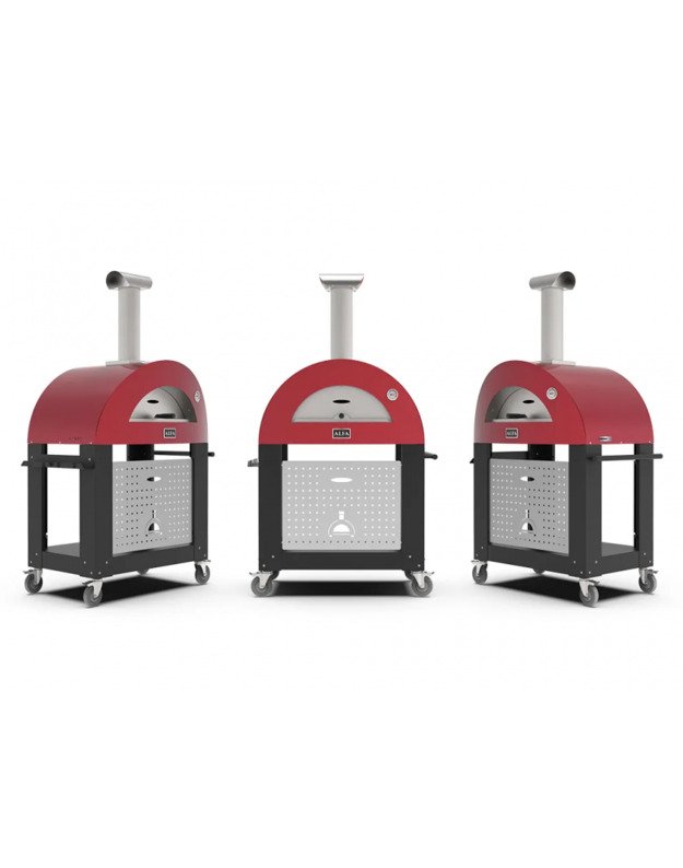 Dujinė Hibridinė Picos Krosnis Alfa - MODERNO 2 Pizze : Spalva - Antique Red