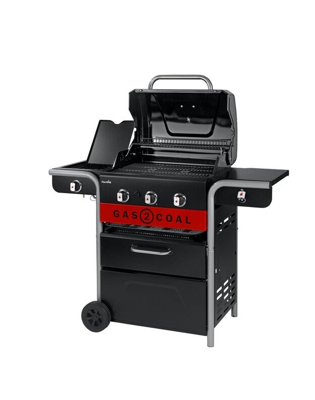 Anglinė-Dujinė 3 degiklių kepsninė Char-Broil Gas2Coal