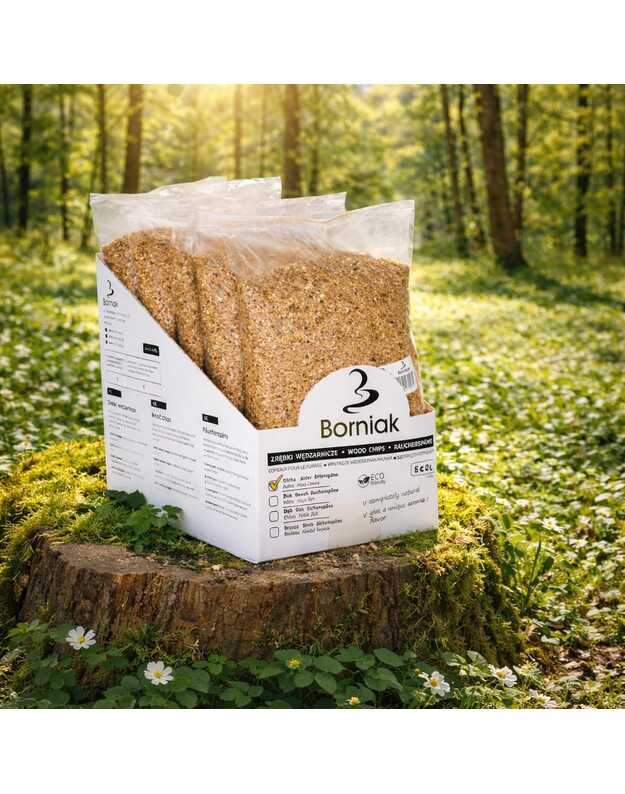 Alksnio drožlės rūkymui Borniak