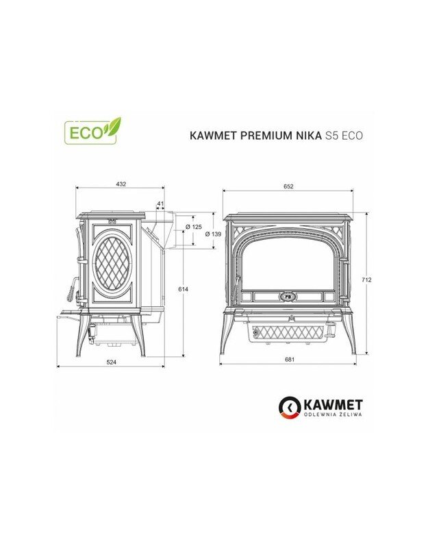 Ketaus krosnelė KAWMET Premium NIKA S5 ECO