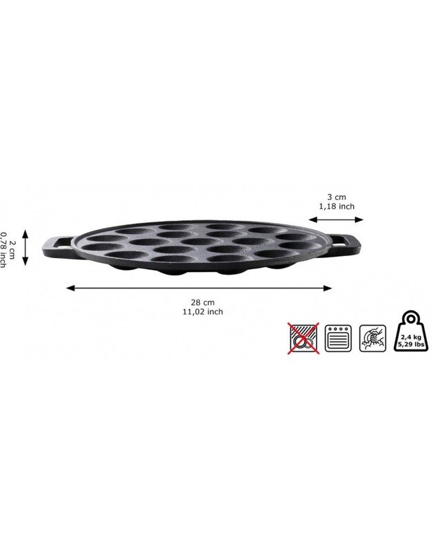 Ketaus mini blynų keptuvė Skottsberg 24cm