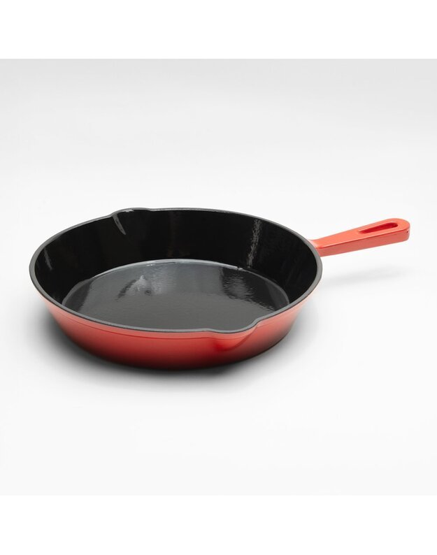 Emaliuota ketaus keptuvė  Ø15.5cm GET RED Raudona