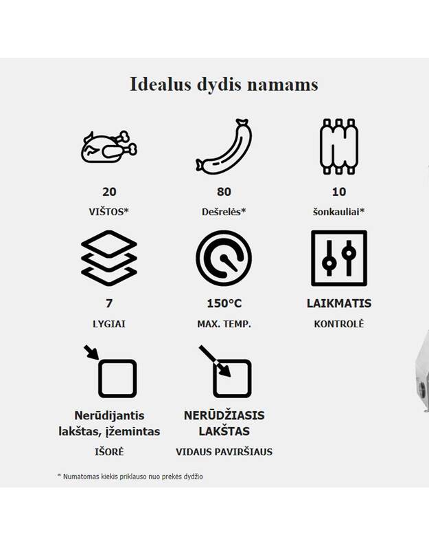 Rūkykla Borniak 150L wifi BBDSW-150 INOX nerūdijančio plieno+BBQ 