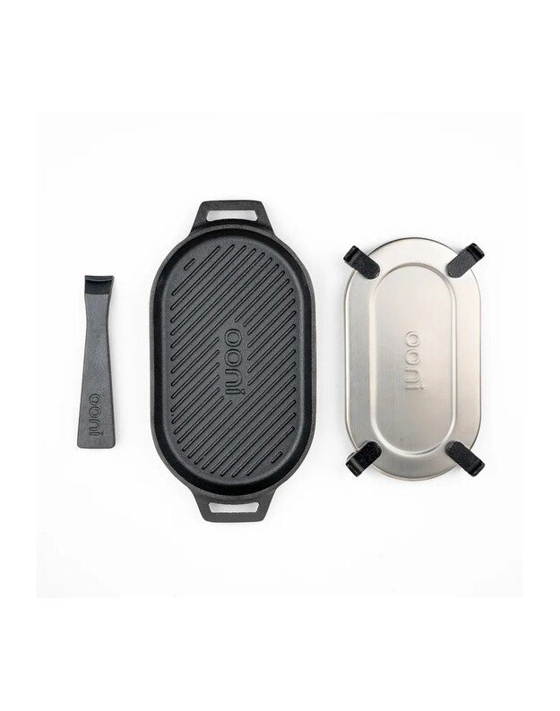 Rifliuota ketaus keptuvė Ooni Grizzler 4