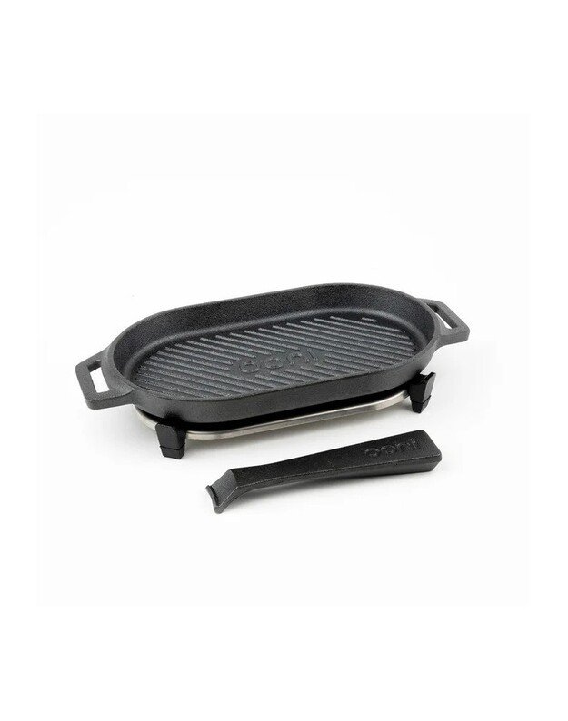 Rifliuota ketaus keptuvė Ooni Grizzler 2