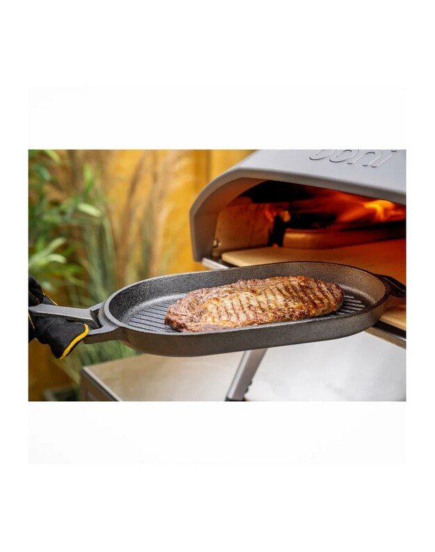 Rifliuota ketaus keptuvė Ooni Grizzler 1