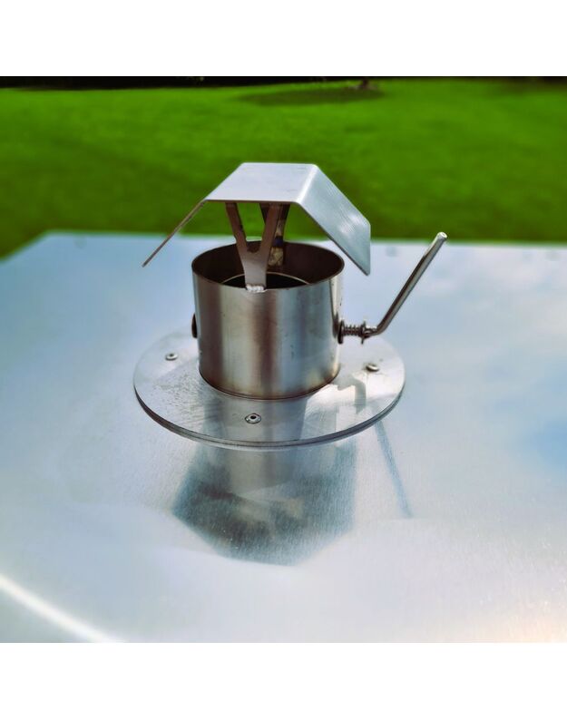 Rūkykla su ratukais ROYAL GRILL 200L INOX nerūd. plieno+DOVANOS 5