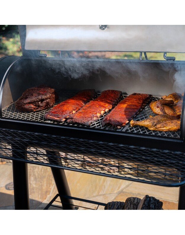 Lauko kepsninė-rūkykla Char-Griller Competition Pro Offset Smoker 9