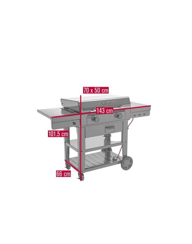 Dujinė kepsninė su plok&scaron;tuma Char-Broil Versa-Tile