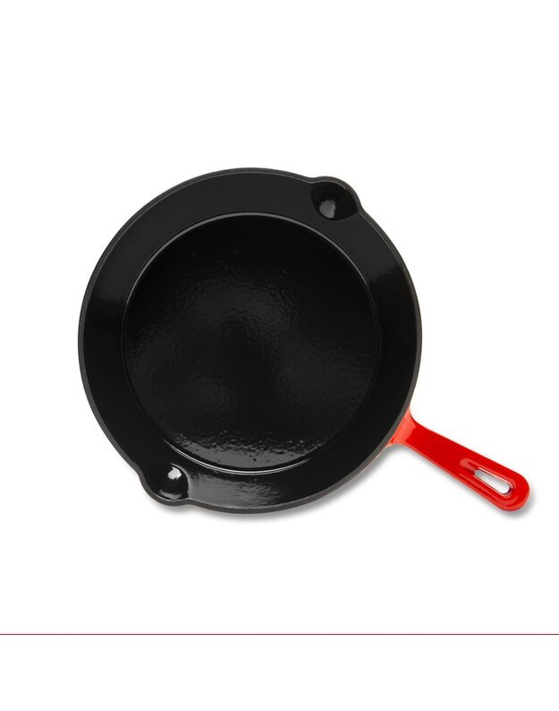 Emaliuota ketaus keptuvė  Ø25.5cm GET RED Raudona 1
