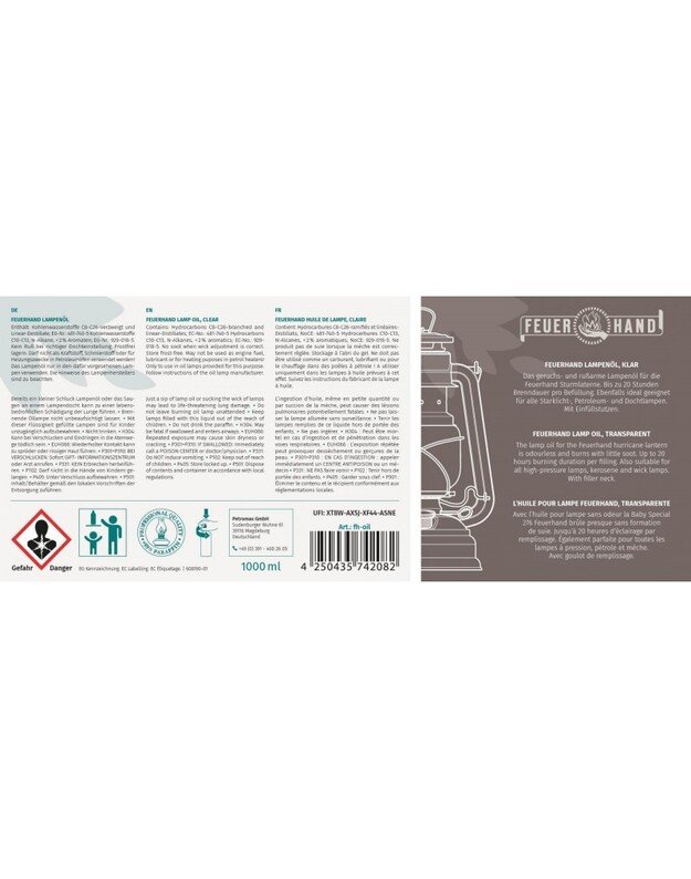 Feuerhand parafinas žibintams 1l 1