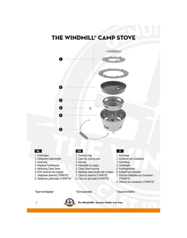 Ketaus lauko krosnelė The Windmill Camp Stove
