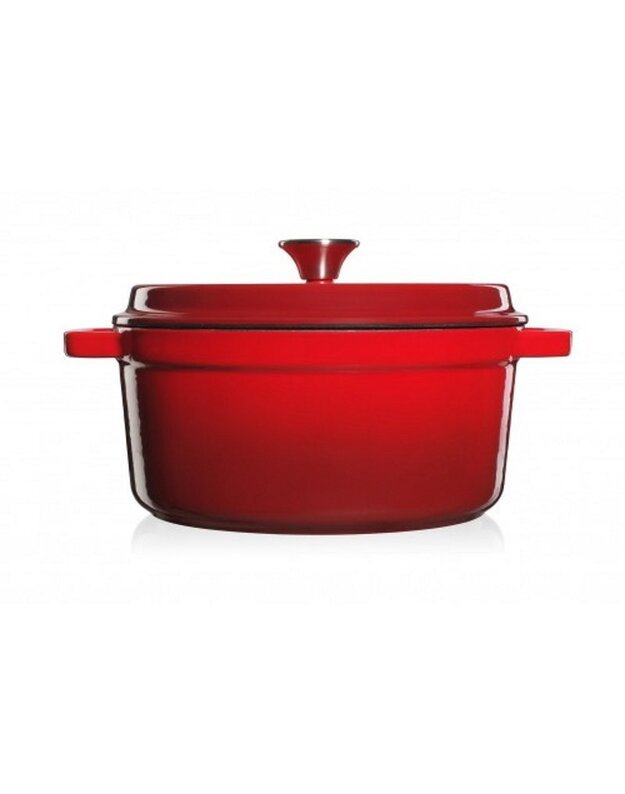 Grandfeu ketaus puodas, 4.7L, raudonas 1